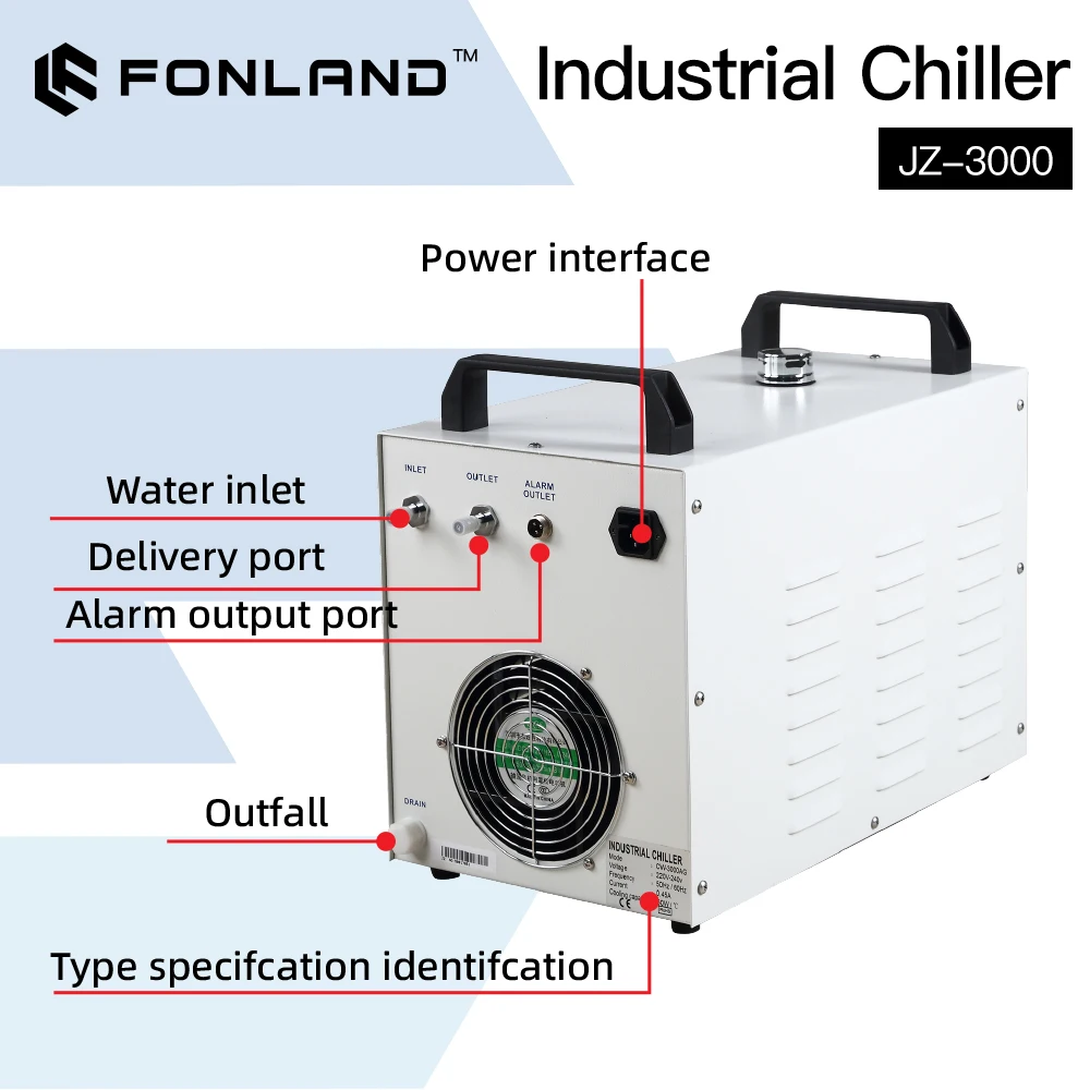 FONLAND JZ-3000 DG110V AG220V  – Laser Industrial Chiller recenzja i cena