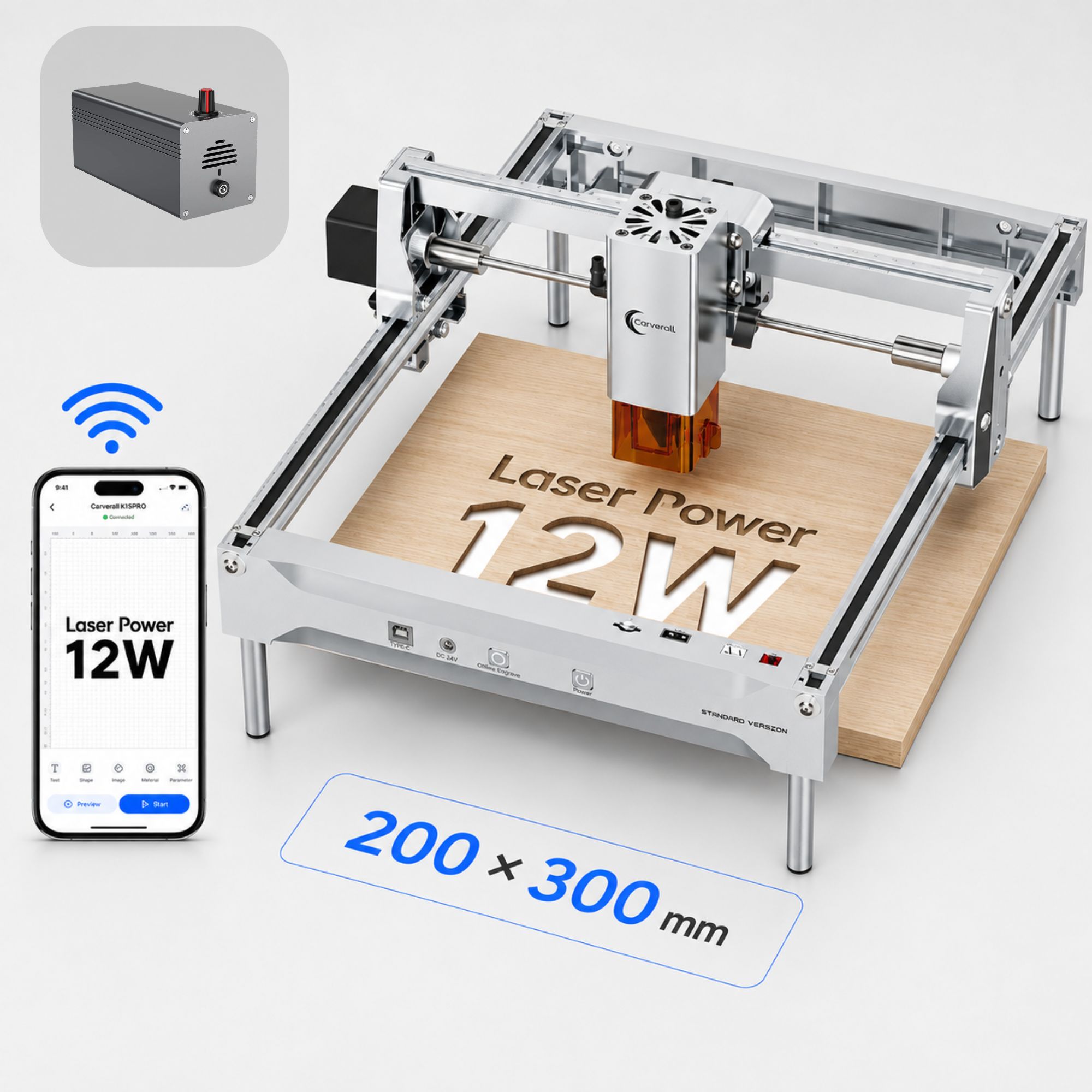 K15 PRO 12W Laserowy Grawer i  – Industrial Laser Engraver recenzja i cena